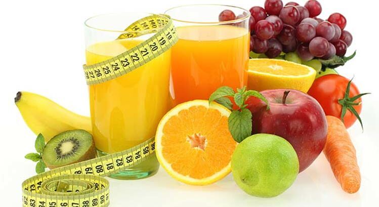 Любимые диетические фрукты, овощи и соки для похудения